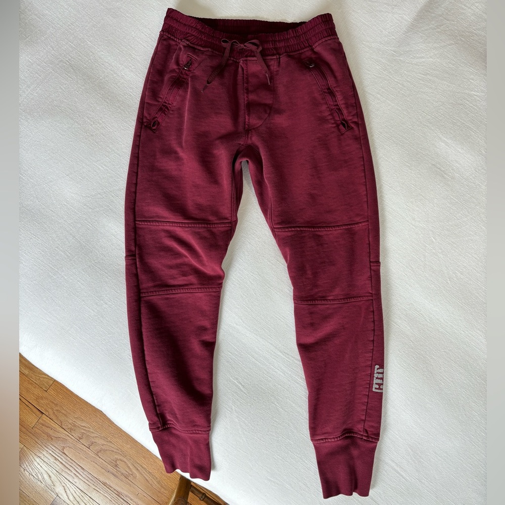 Kith NYC Men's Heavy Sweatpants Joggers in Maroon Red, Medium - Picture 7 of 8